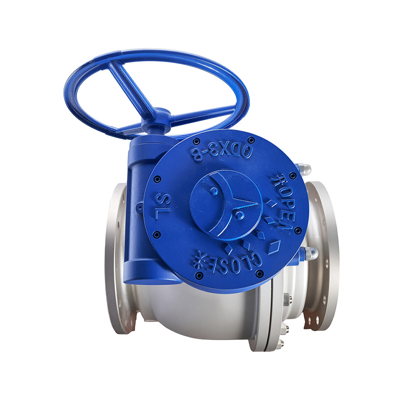 Válvula de esfera com flange de munhão e vedação macia