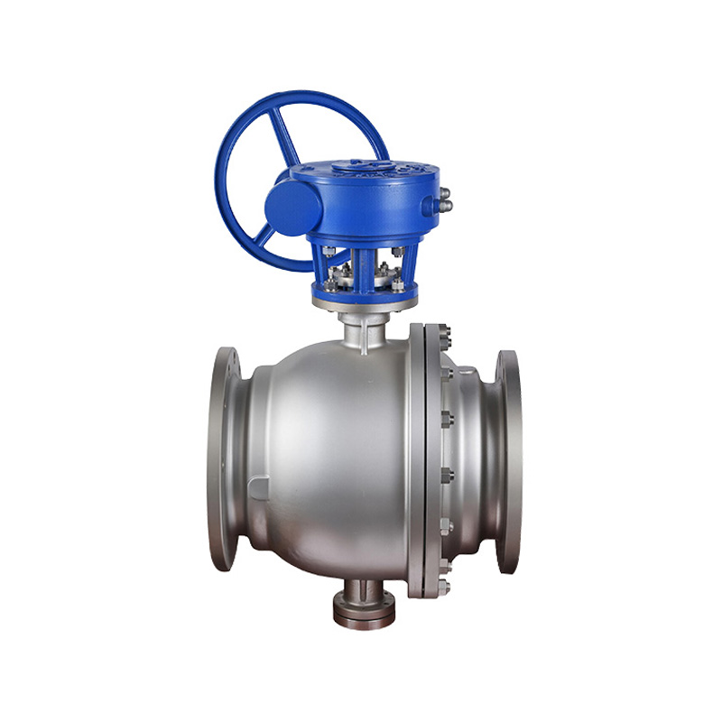Válvula de esfera com flange de munhão e vedação macia