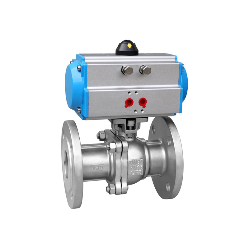 Válvula de esfera de flange pneumática